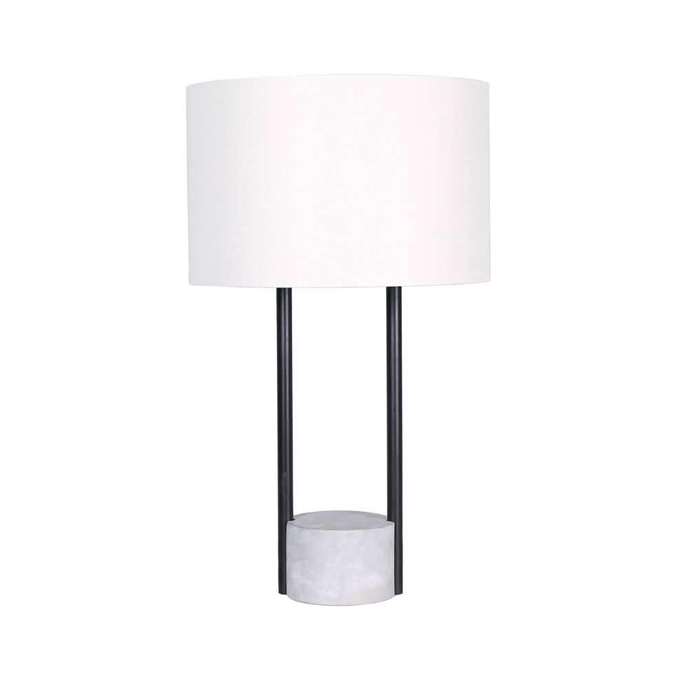 L2 Lighting LL1540 Table Lamp Concrete Base And Black Frame     in Concrete and Black 