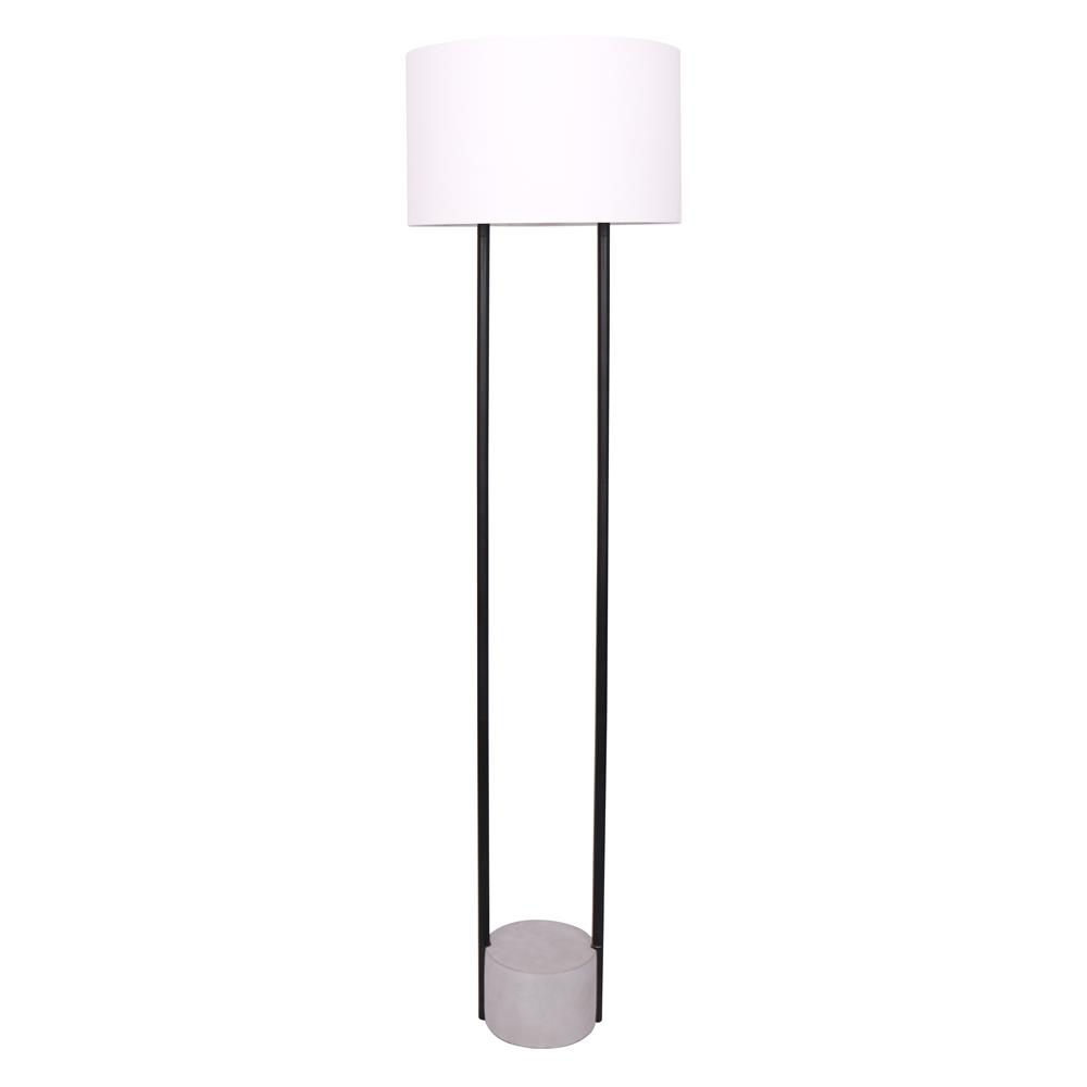 L2 Lighting LL1541 Floor Lamp Concrete Base And Black Metal          in Concrete and black Metal