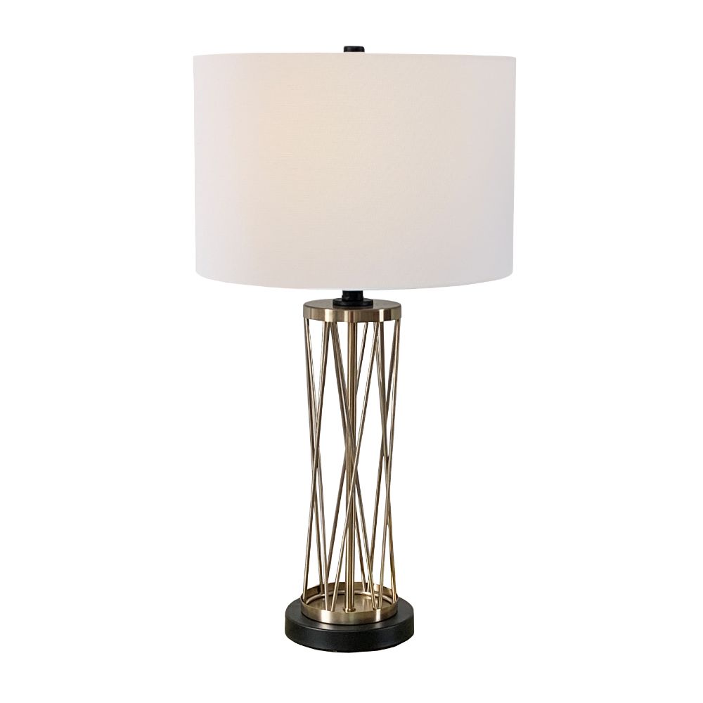 L2 Lighting LL1731 28" Table Lamp Champagne/Black in Black/Champagne