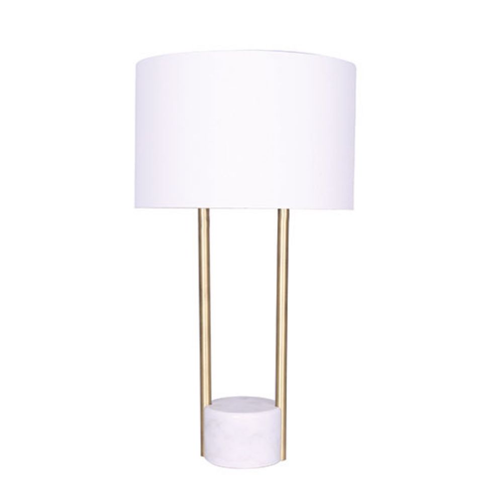 L2 Lighting LL1777 Table Lamp / Lampe de Table in Wht Marble/Gold