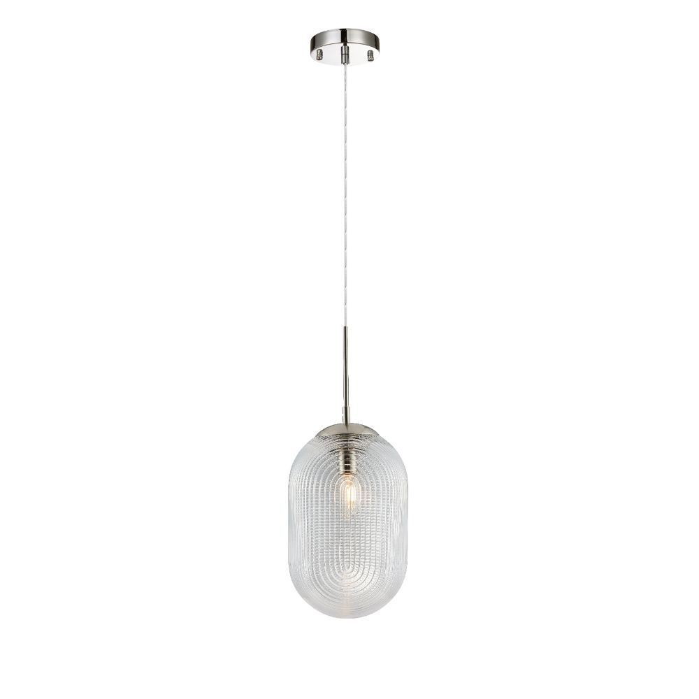 L2 Lighting LL1796 Pendant/Suspendue Simple	 in Clear/Brushed Steel