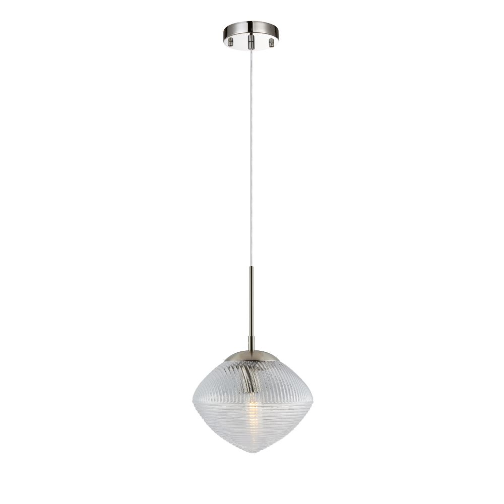  L2 Lighting LL1798 Pendant/Suspendue Simple	 in Clear/Brushed Steel
