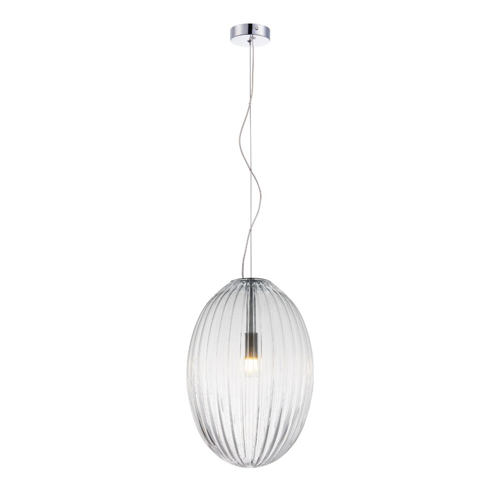 L2 Lighting LL1800 Pendant/Suspendue Simple	 in Clear/Brushed Steel