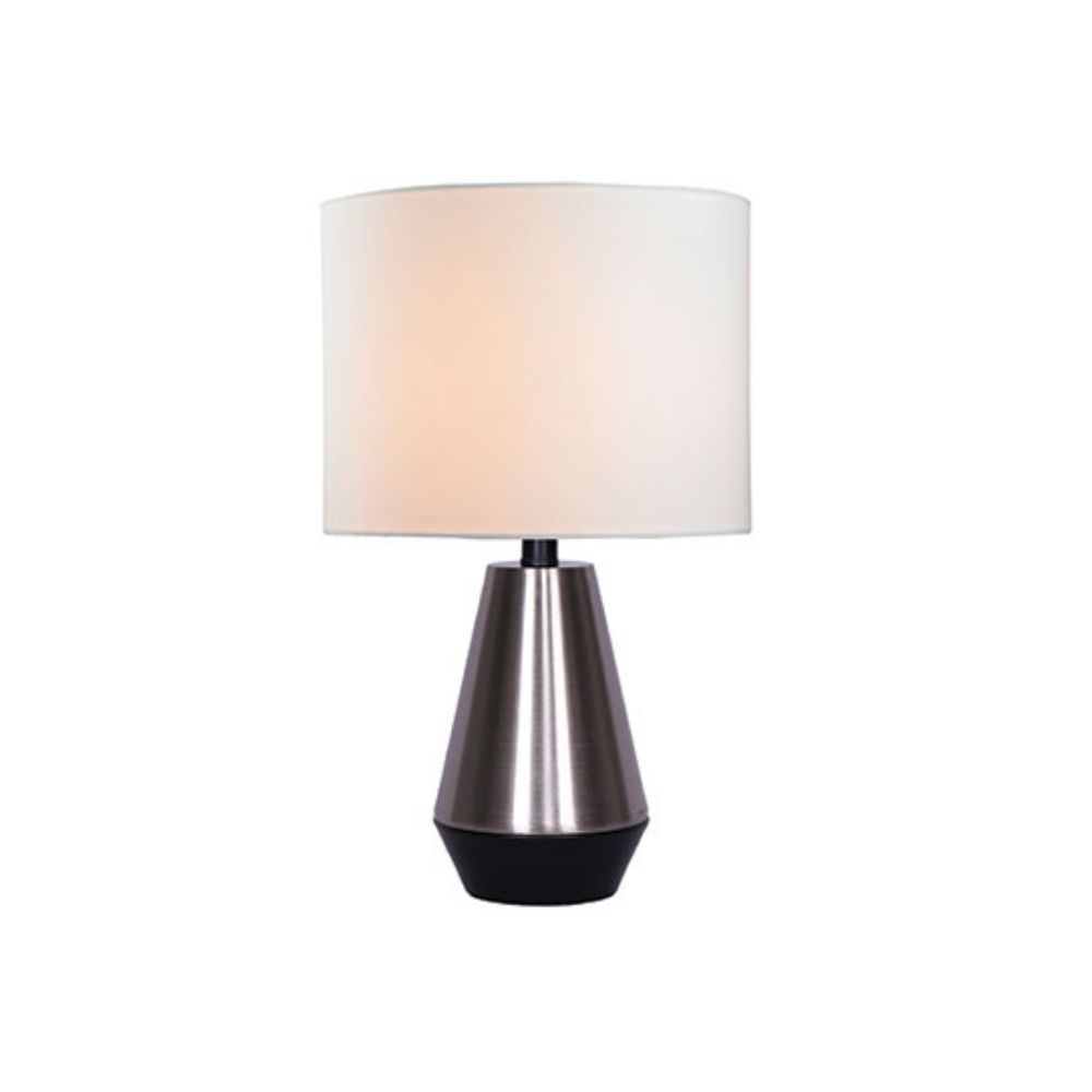 L2 Lighting LL1806 Table Lamp / Lampe de Table in Brushed Steel/Black