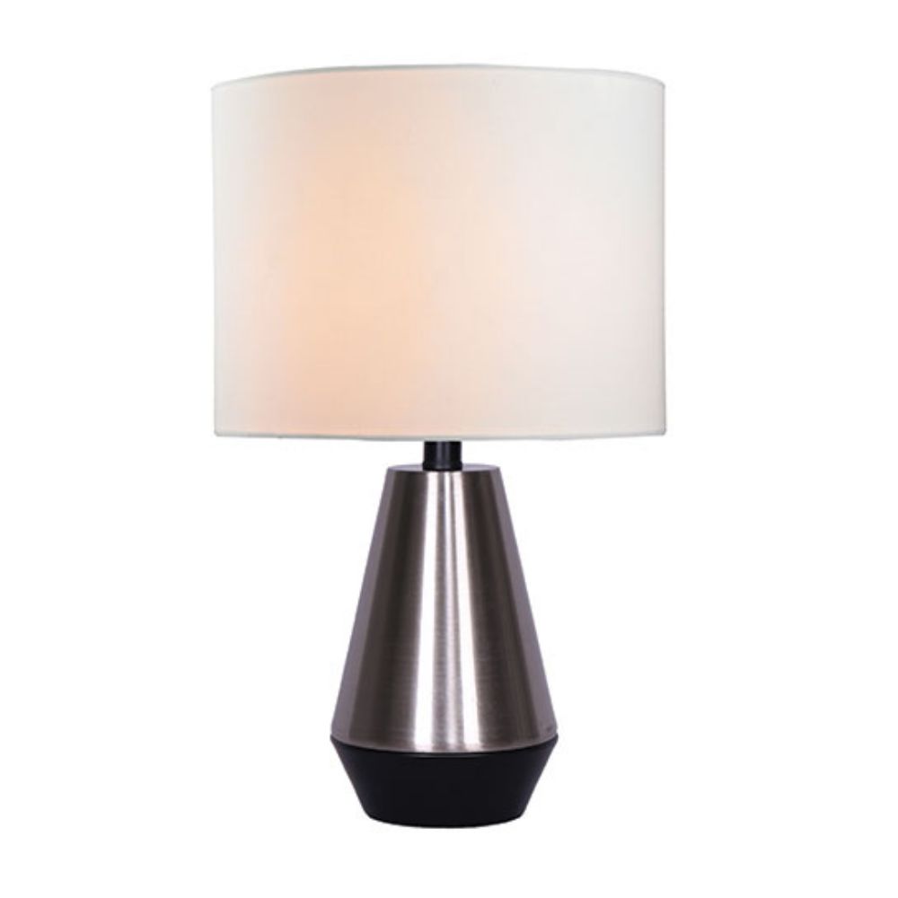 L2 Lighting LL1807 Table Lamp / Lampe de Table in Brushed Steel/Black