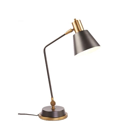 L2 Lighting SLL112 Table Lamp Black And Antique Gold & USB Port        in White