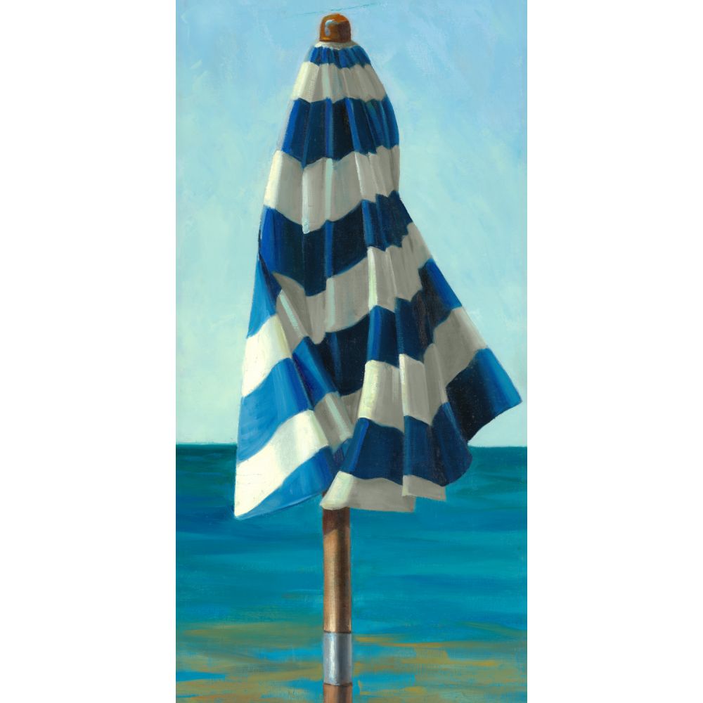 Aylan Home 52CD0029-A 24 x 48 Blue Umbrella I Gallery-wrapped giclee print on canvas 