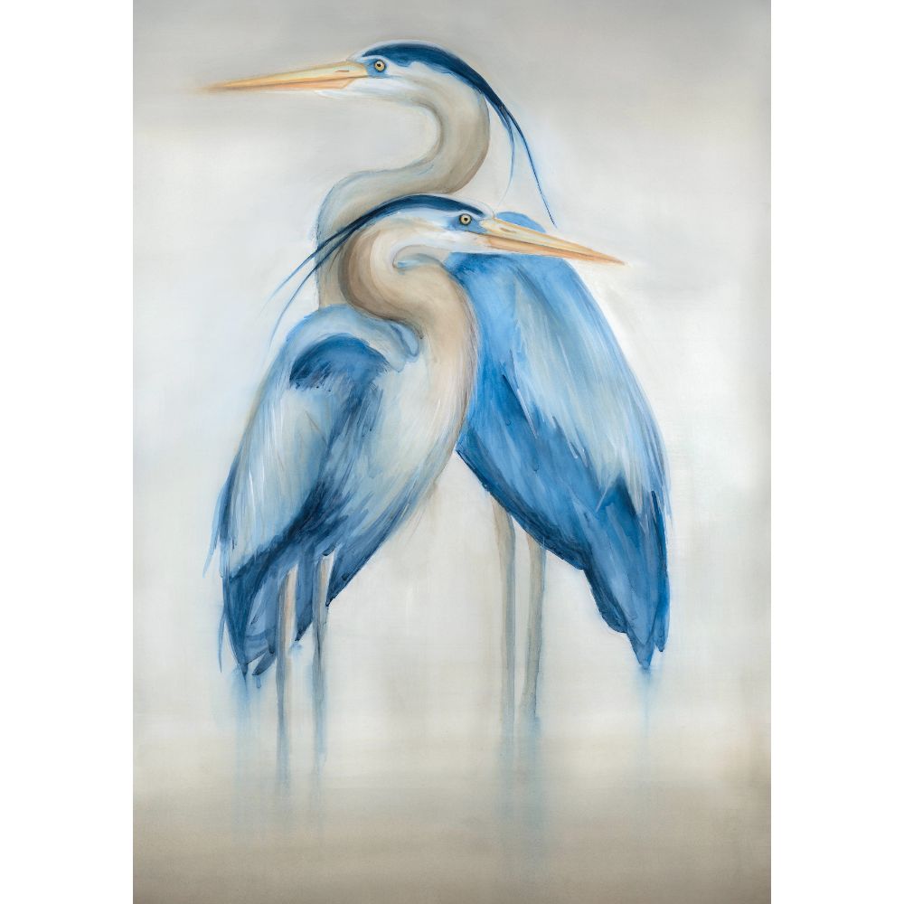Aylan Home 52GCDL0841-A 24 x 34 Two Herons Gallery-wrapped giclee print on canvas 