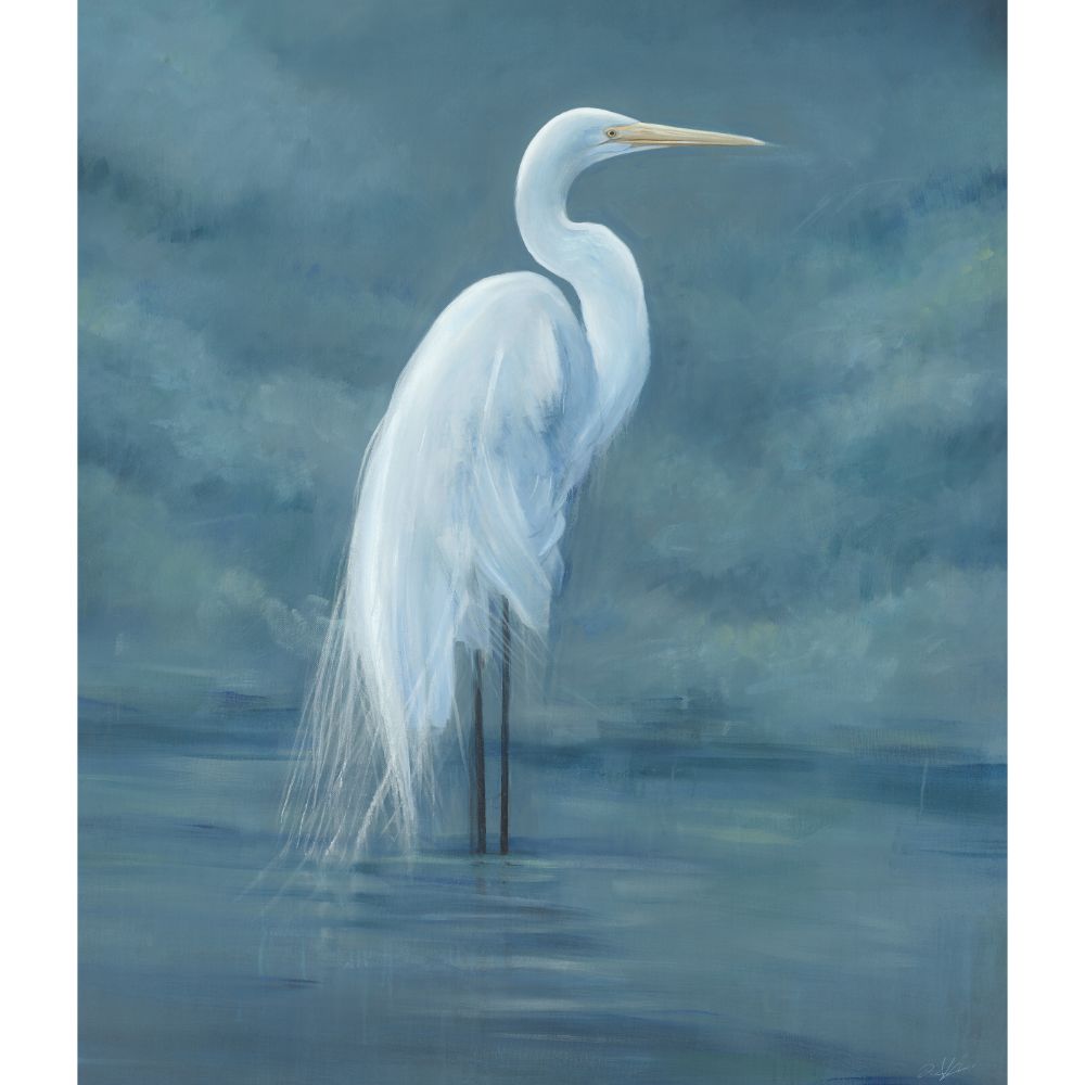 Aylan Home 52GCDL1213-B 30 x 35 Great White Heron Gallery-wrapped giclee print on canvas 