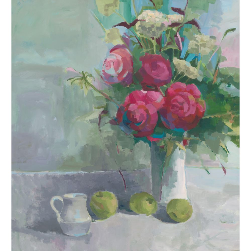 Aylan Home 52GCFC0962-EP-B 30 x 33 Roses and Apples Gallery-wrapped giclee print on canvas 