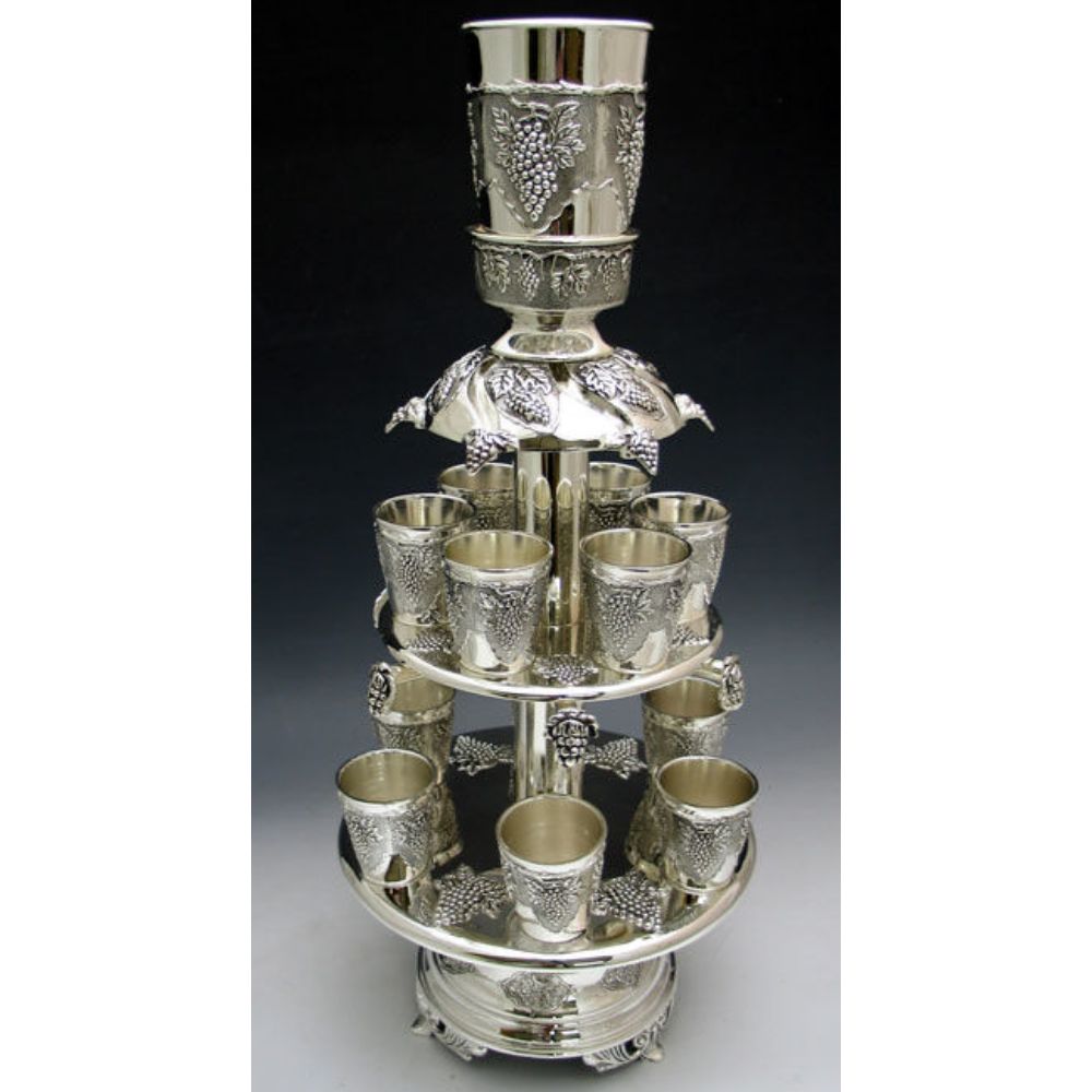 #816-F Silver Plated 2 tier Wine Fountain