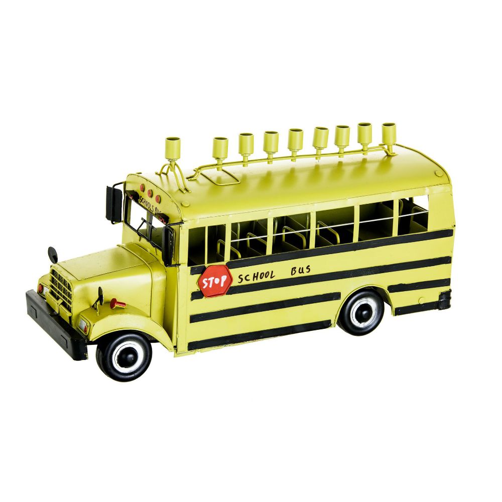 Yellow School Bus Menorah