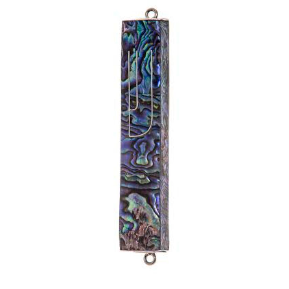 House of Raasche Abalone - Sterling Silver Mezuzah Case
