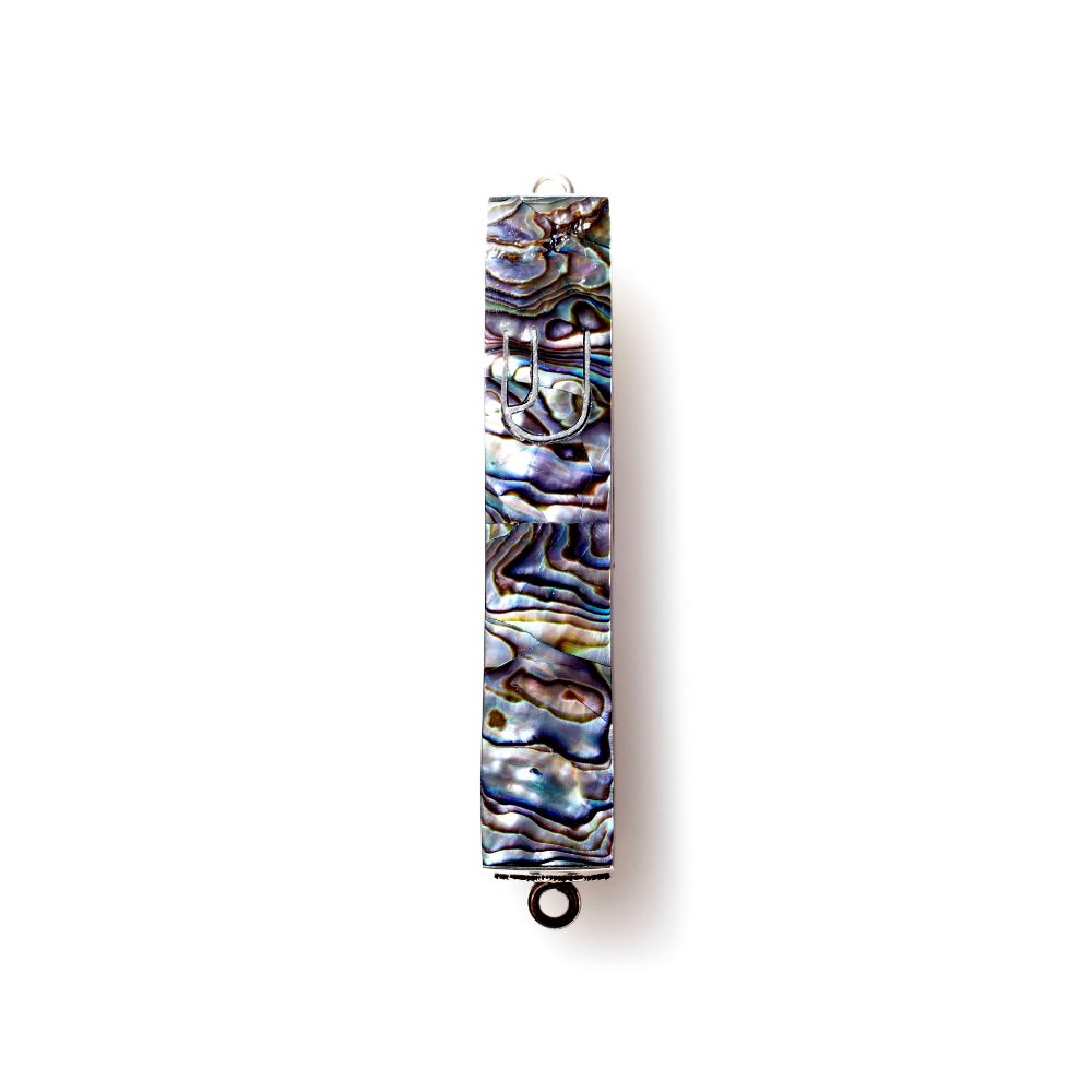 House of Raasche Genuine Abalone - Sterling Silver Mezuzah Case
