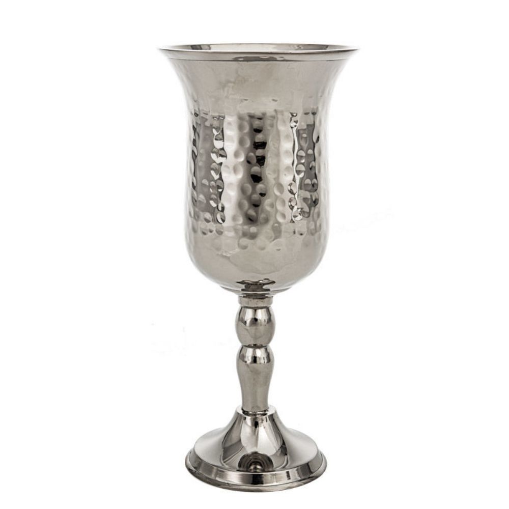 #2090 Hammered Stainless Steel Kiddush Cup