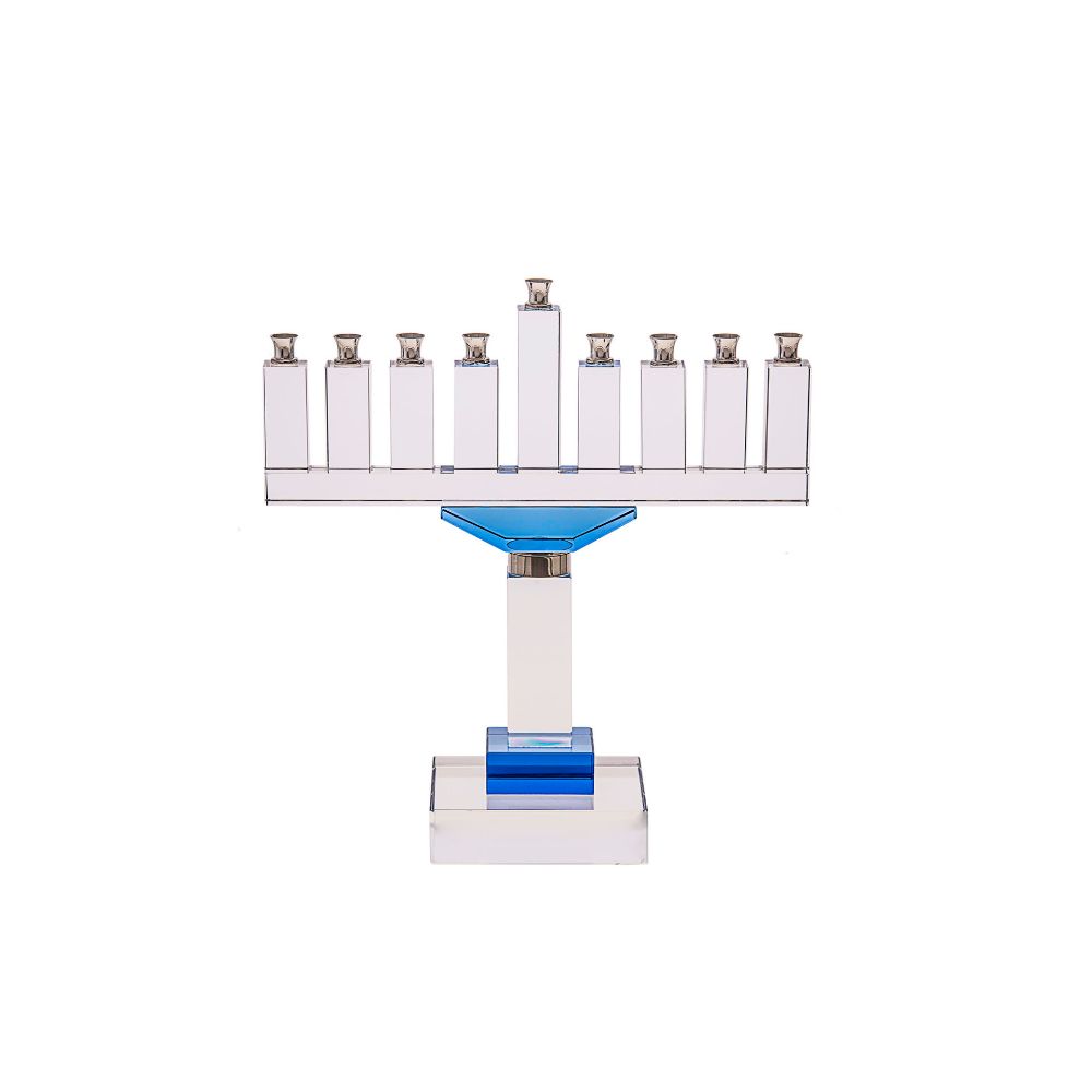 Crystal Traditional With Blue Menorah