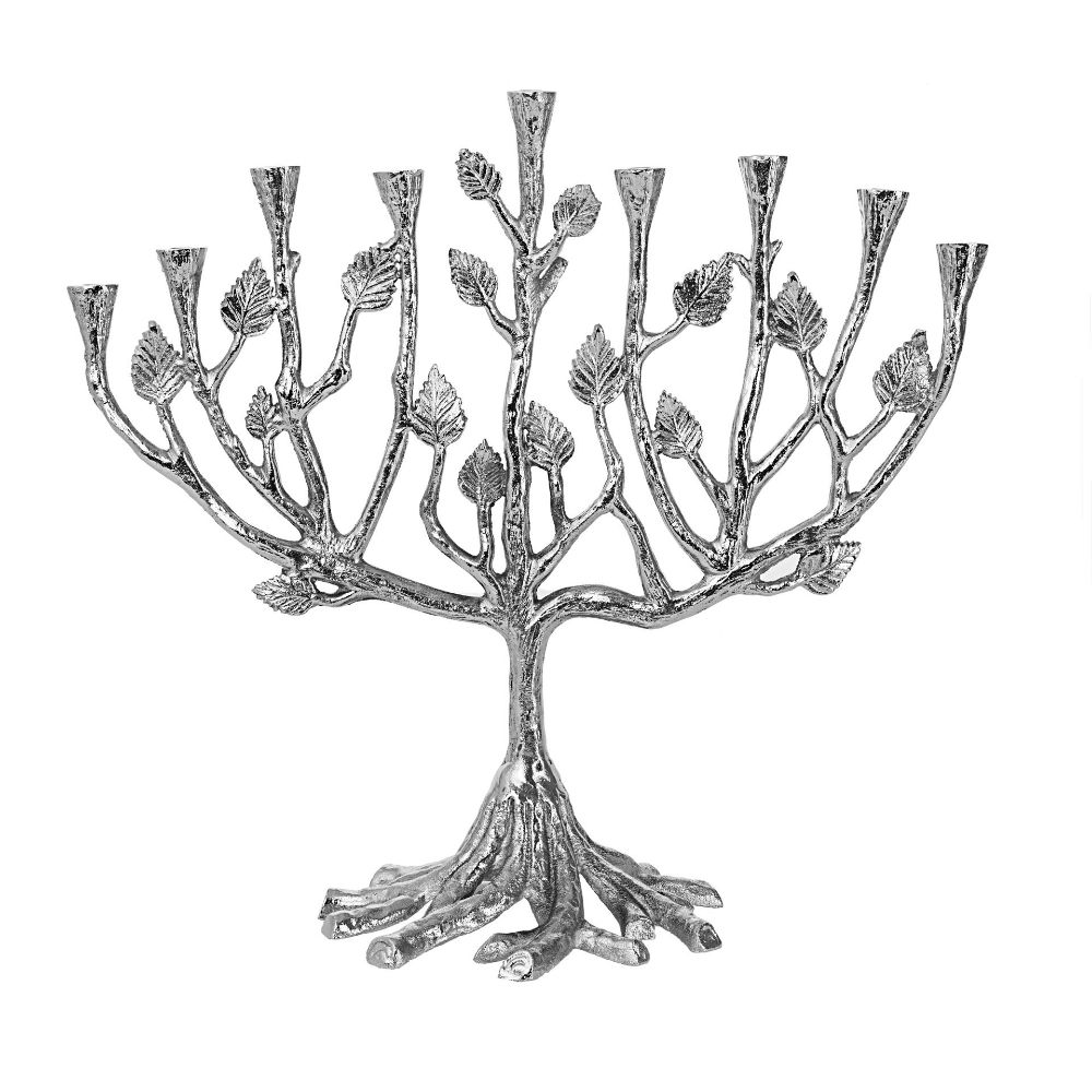 Tree Of Life Metal Menorah
