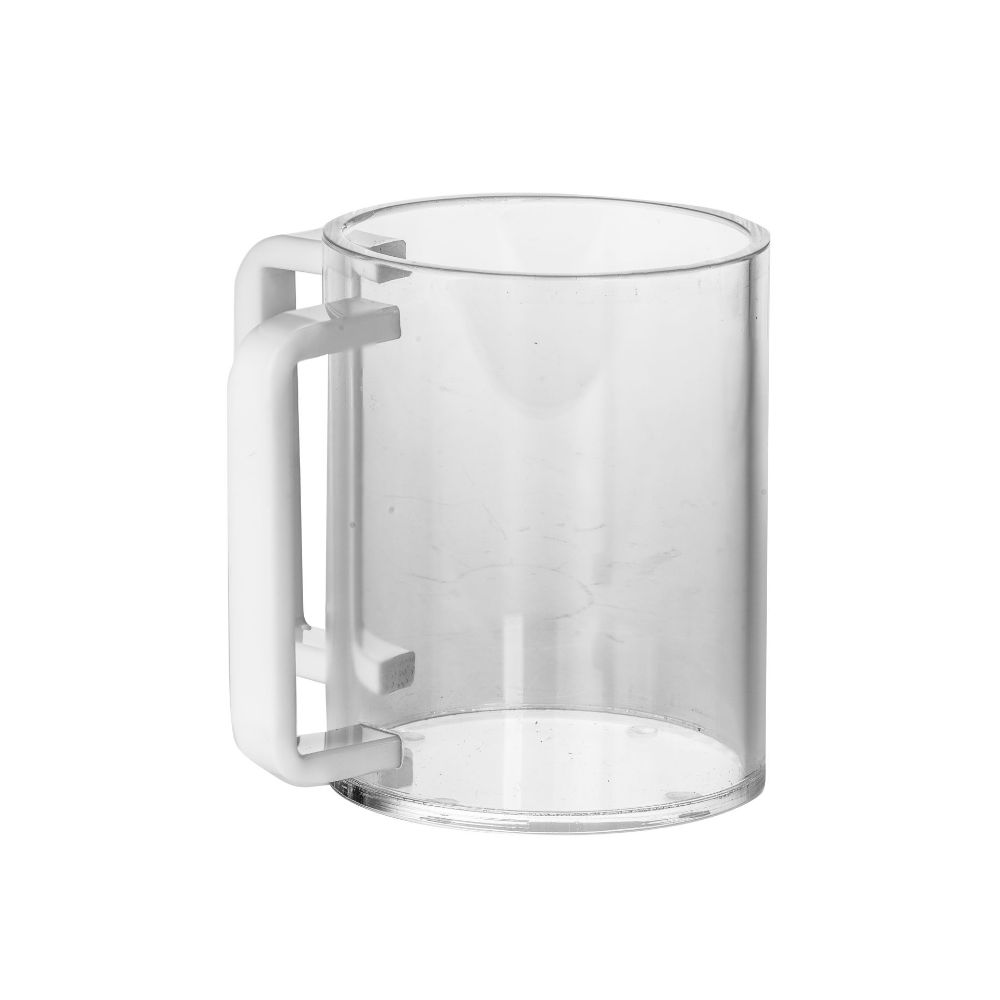 #7072-W Wash Cup Lucite White handles
