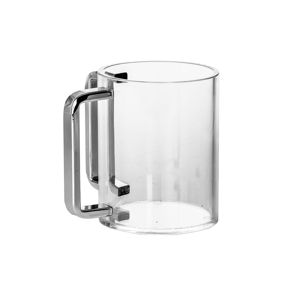 #7072-S Wash Cup Lucite Silver handles