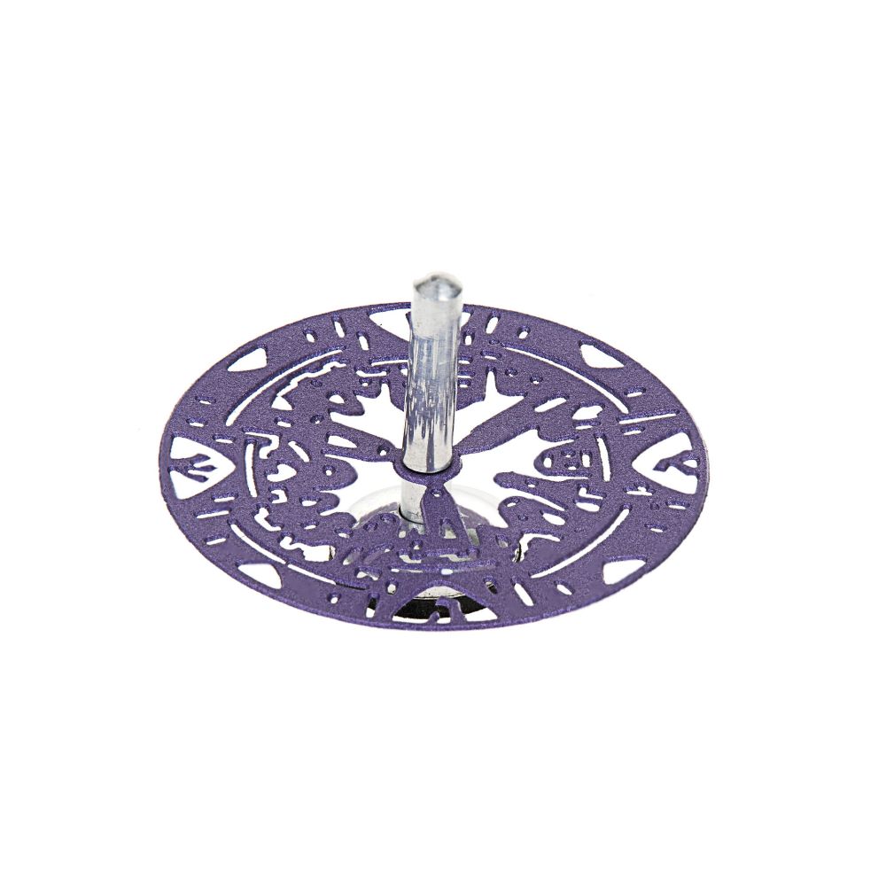 Dreidel Metal Purple Jerusalem spinning