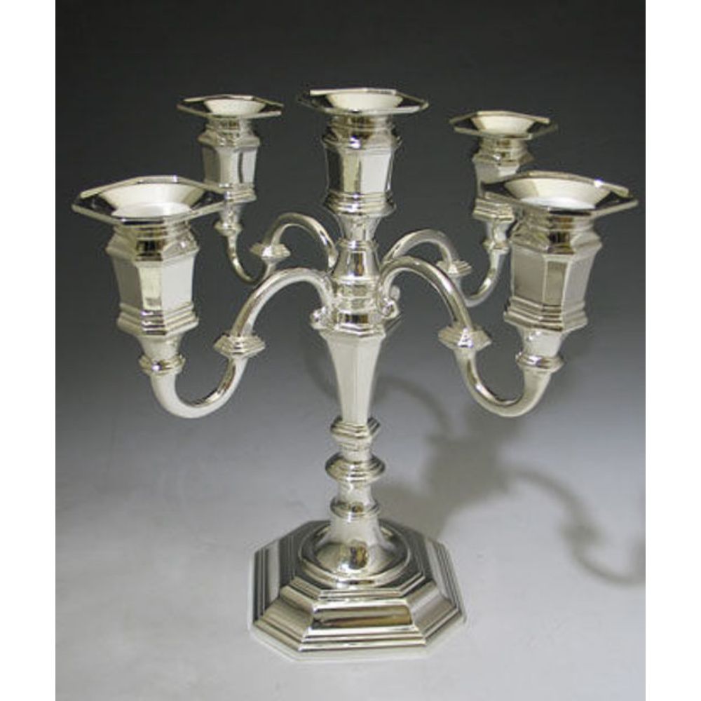 #1375 Candelabra Silver Plated 5 branches