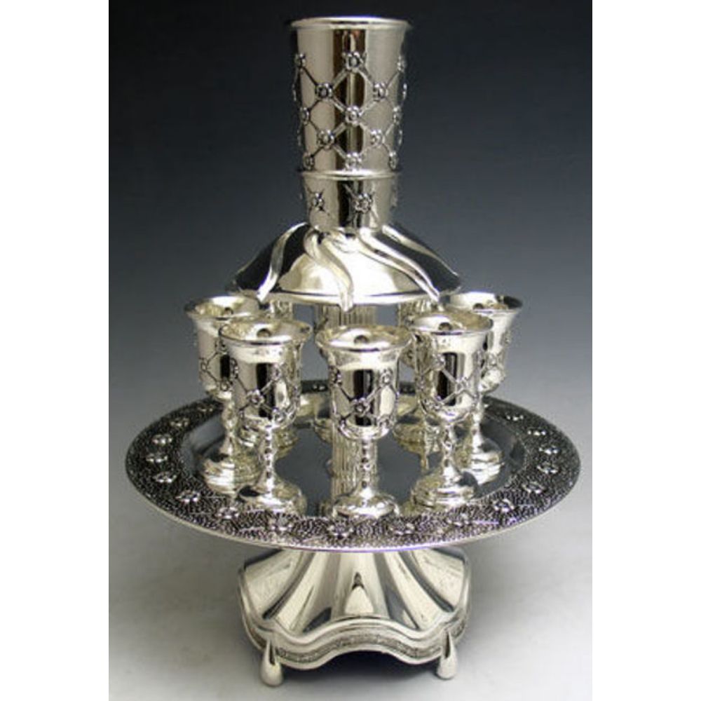 #4790-C Silver Plated 8 cup Fountain X Design