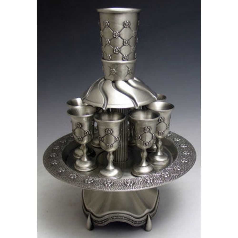 #4790-K Pewter Fountain 8 cup X Design
