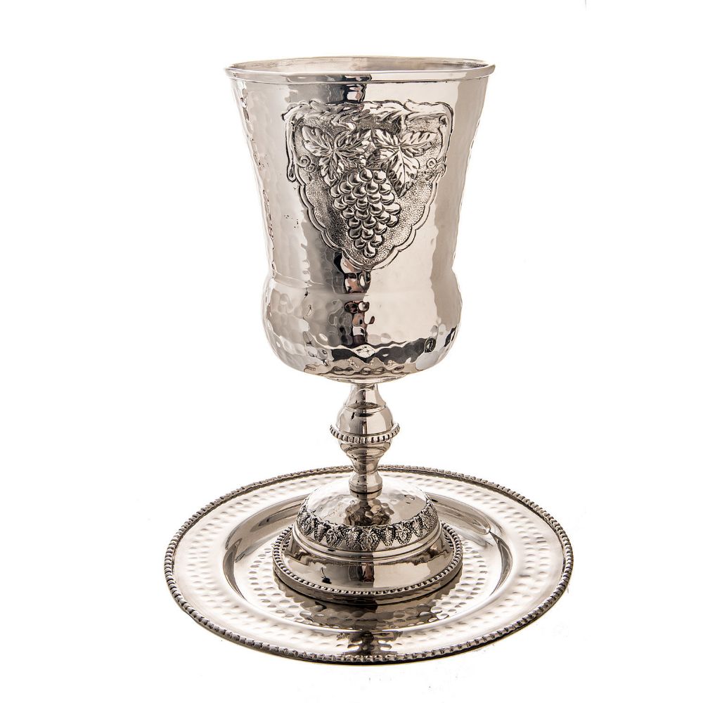 #5002 Eliyahu Cup Stainless Steel Grape design