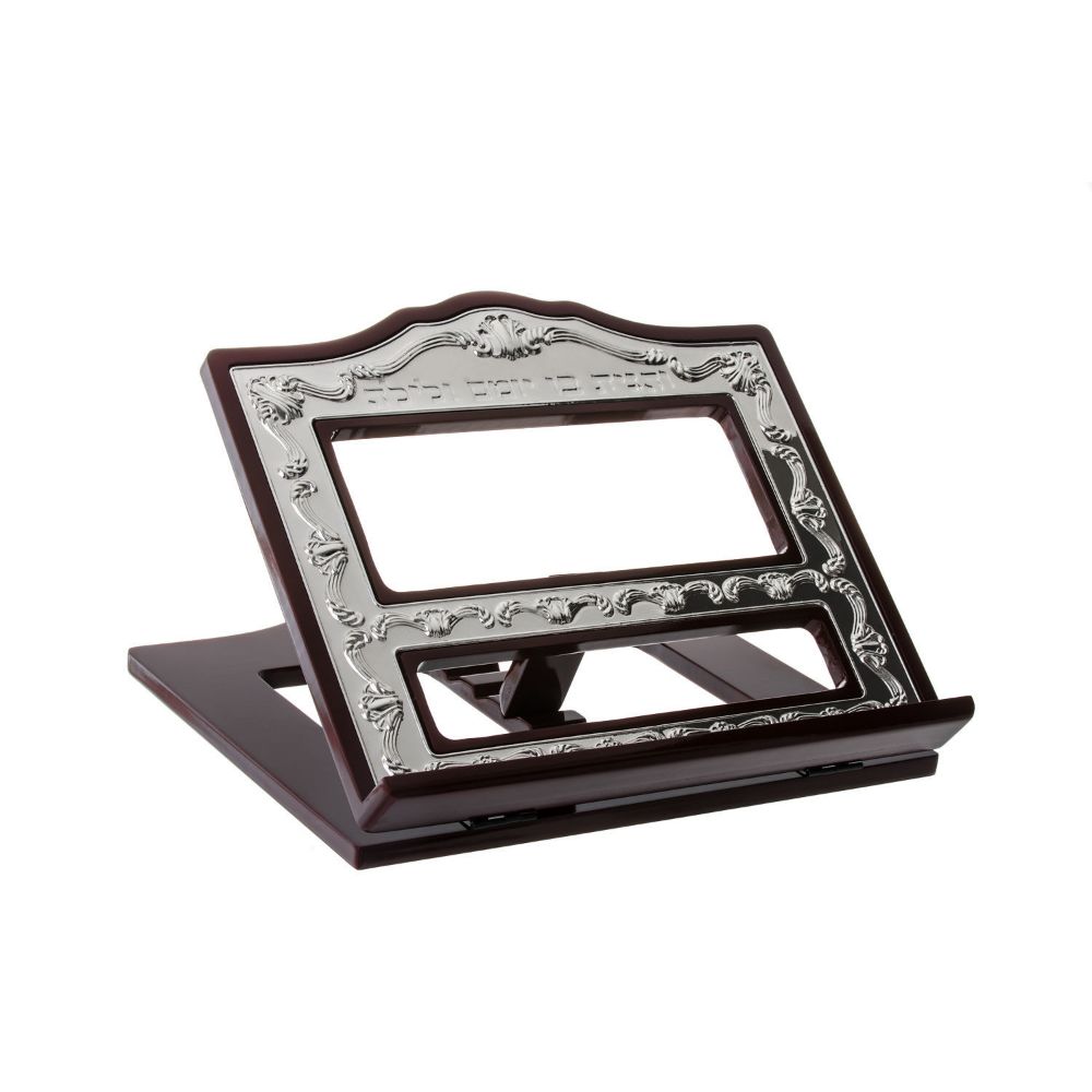 #1022-SP Book Holder Wood and Silver Plated