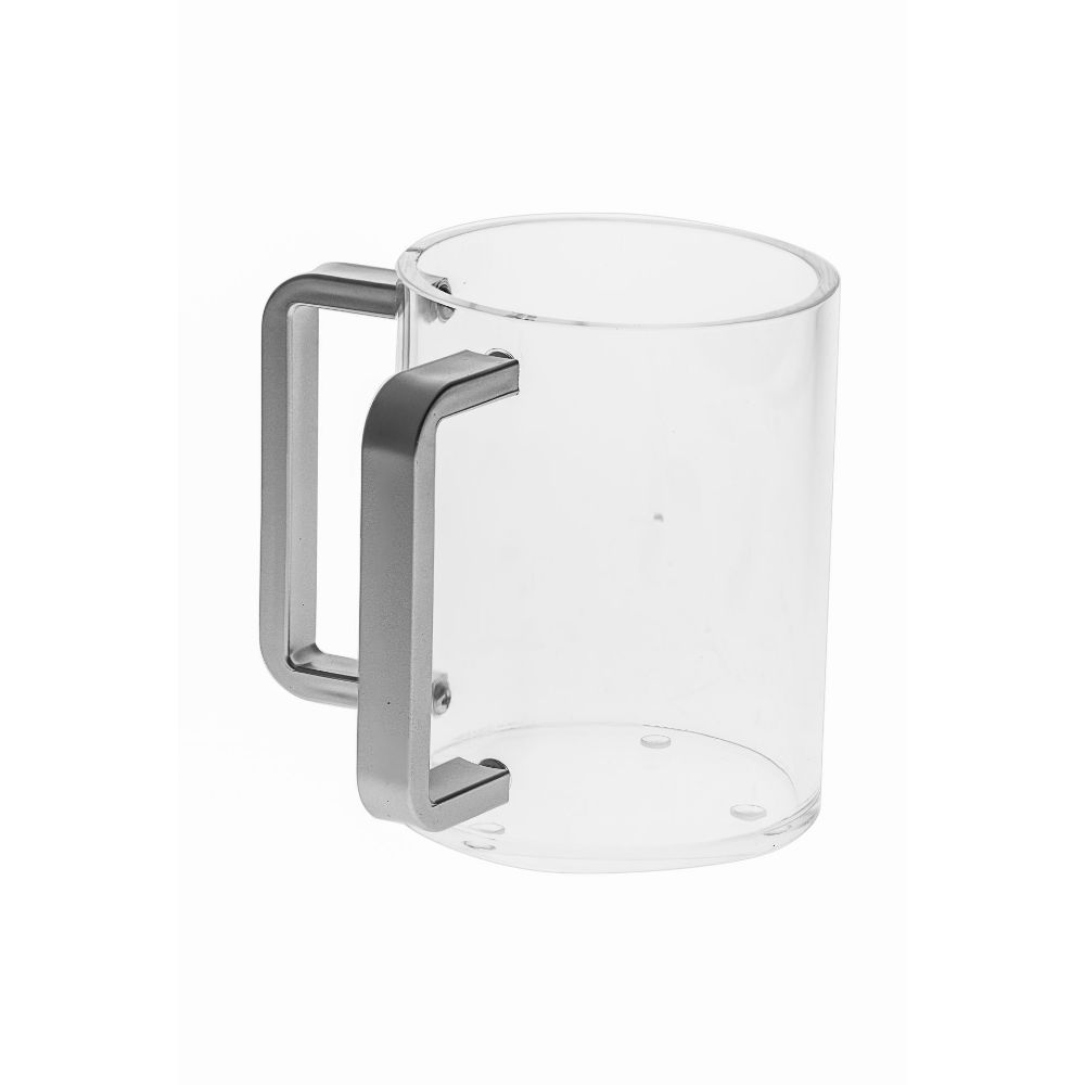 7074-SM Wash Cup Lucite with Silver Matt Handles