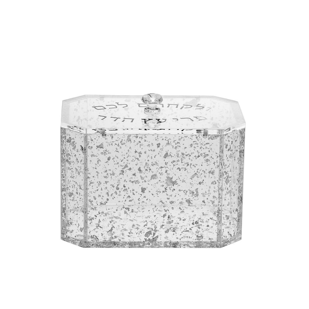 1633-FS Ethro Box Lucite Silver Flakes