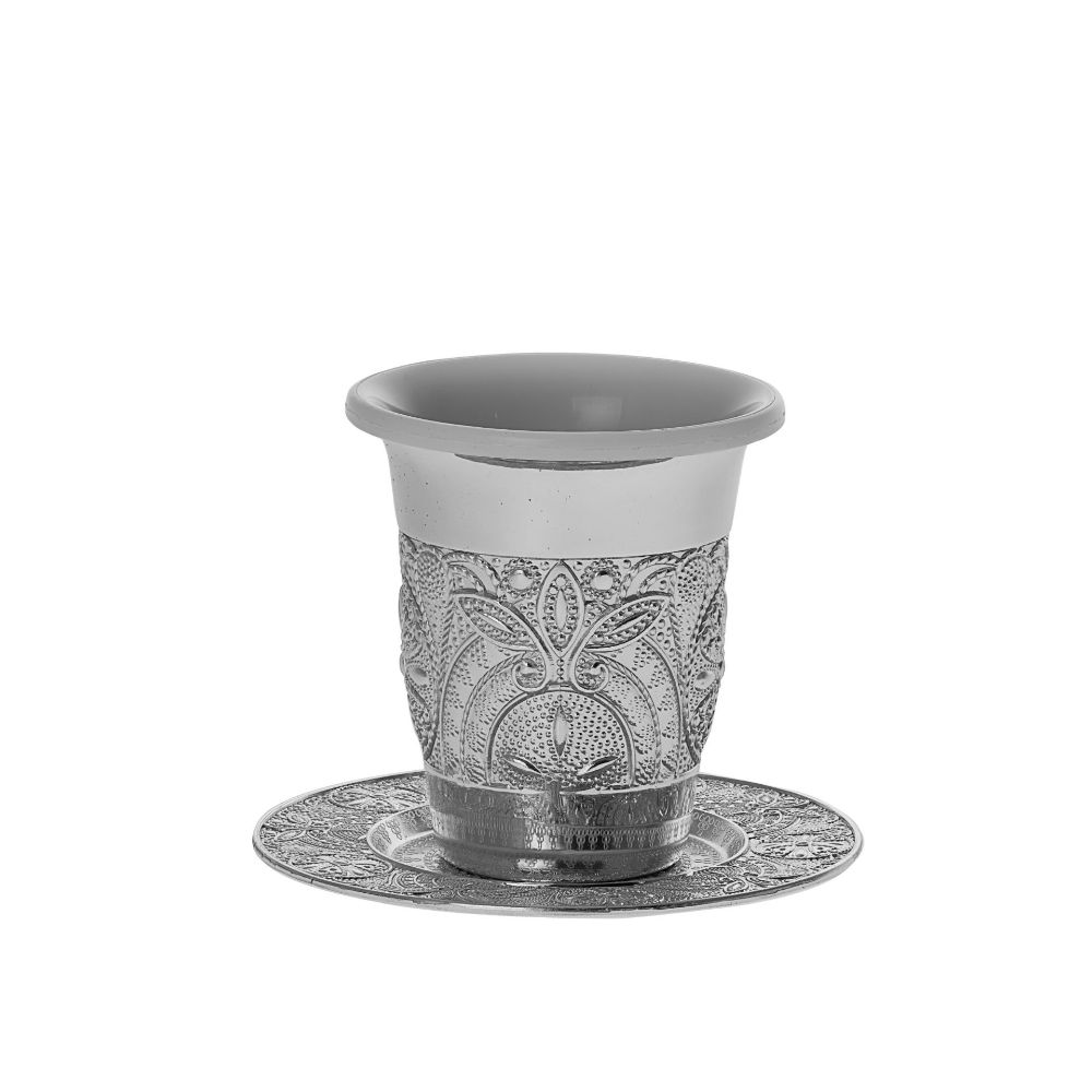 2135 Kiddush Cup and tray Silver Plated