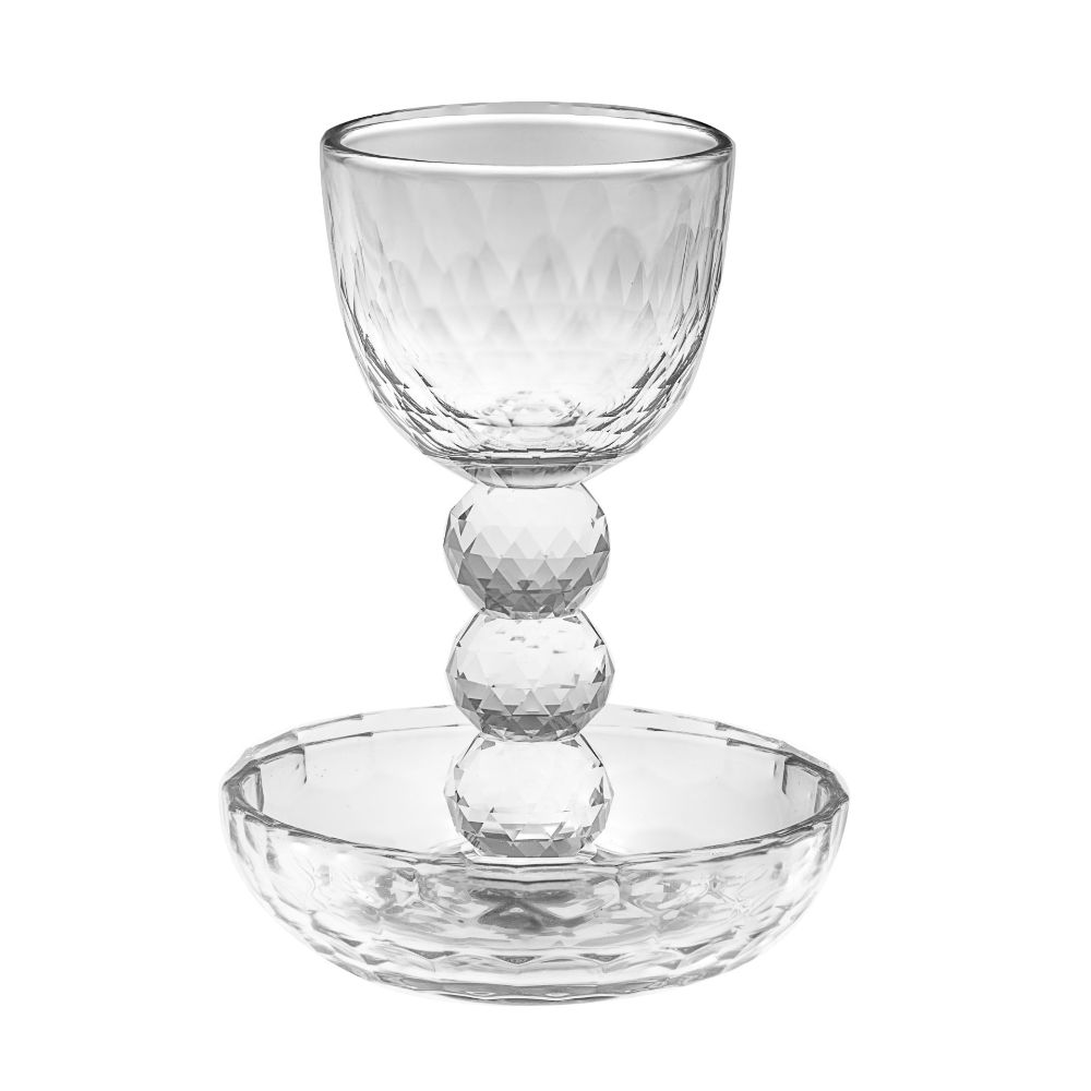Legacy Fine Gifts & Judaica Kiddush Cup Crystal with Tray