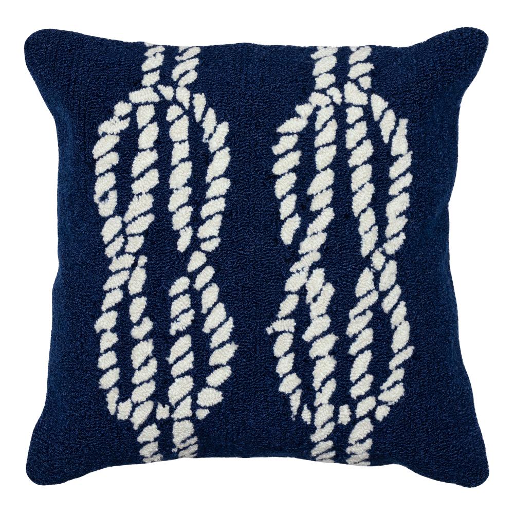 Liora Manne 1636/33 Frontporch Ropes Indoor/Outdoor Pillow Navy 18" Square