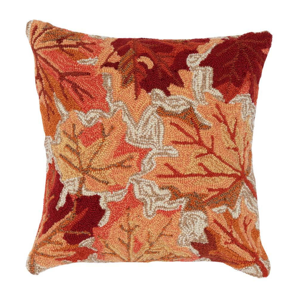 Liora Manne 2304/12 Frontporch Falling Leaves Indoor/Outdoor Pillow Natural 18" x 18"