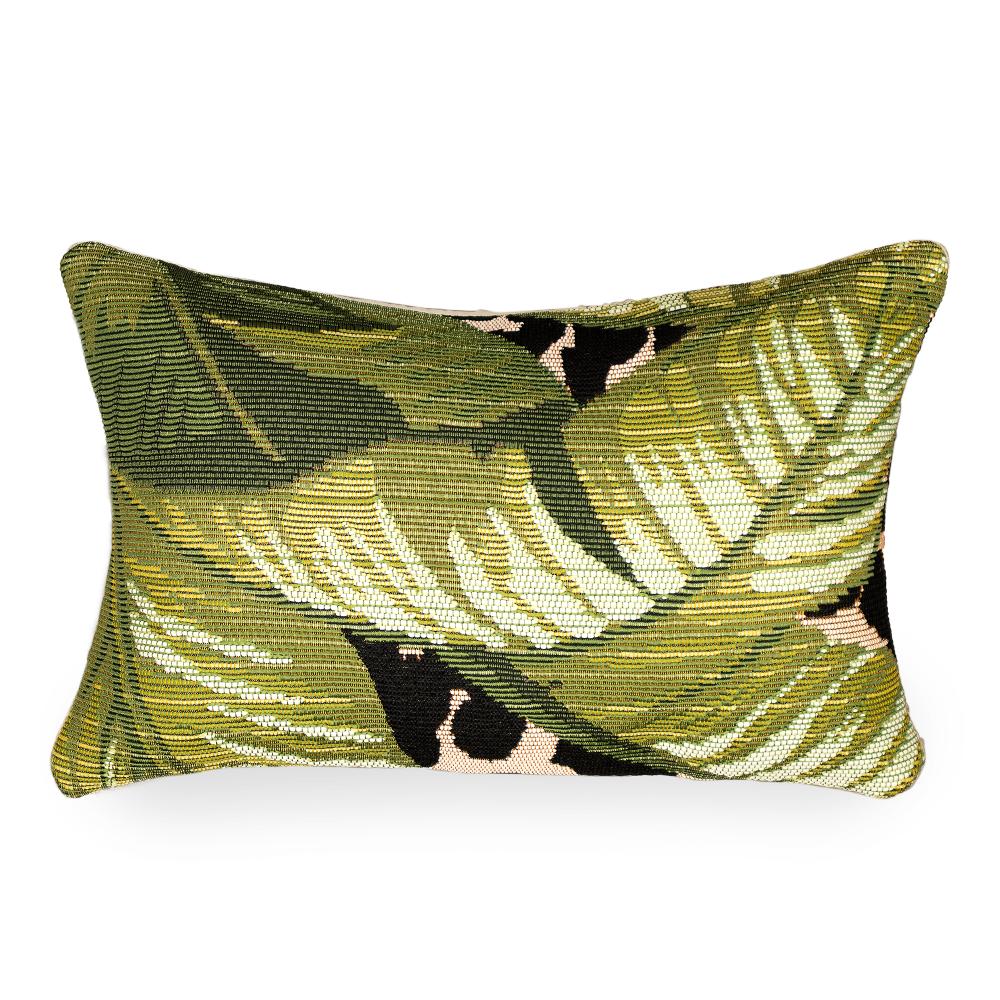Liora Manne 8056/06 Marina Safari Indoor/Outdoor Pillow Green 12" x 18" Pillow in Greens