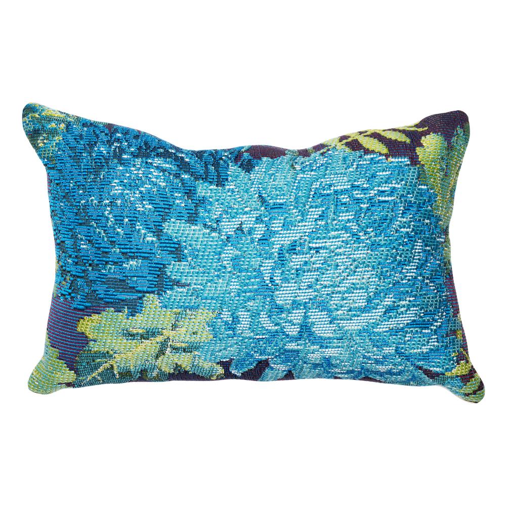 Liora Mann 8183/03 Marina Mums Indoor/Outdoor Pillow Blue 12" x 18"