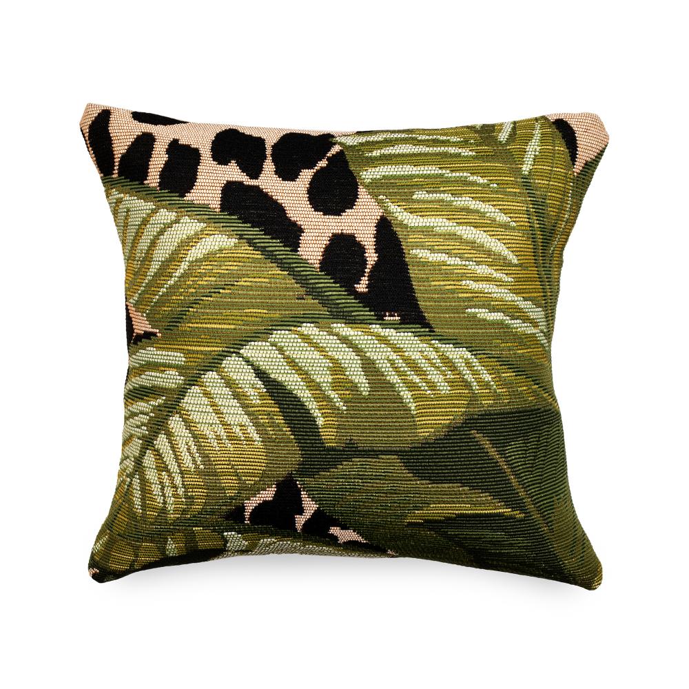 Liora Manne 8056/06 Marina Safari Indoor/Outdoor Pillow Green 18" x 18" Pillow in Greens