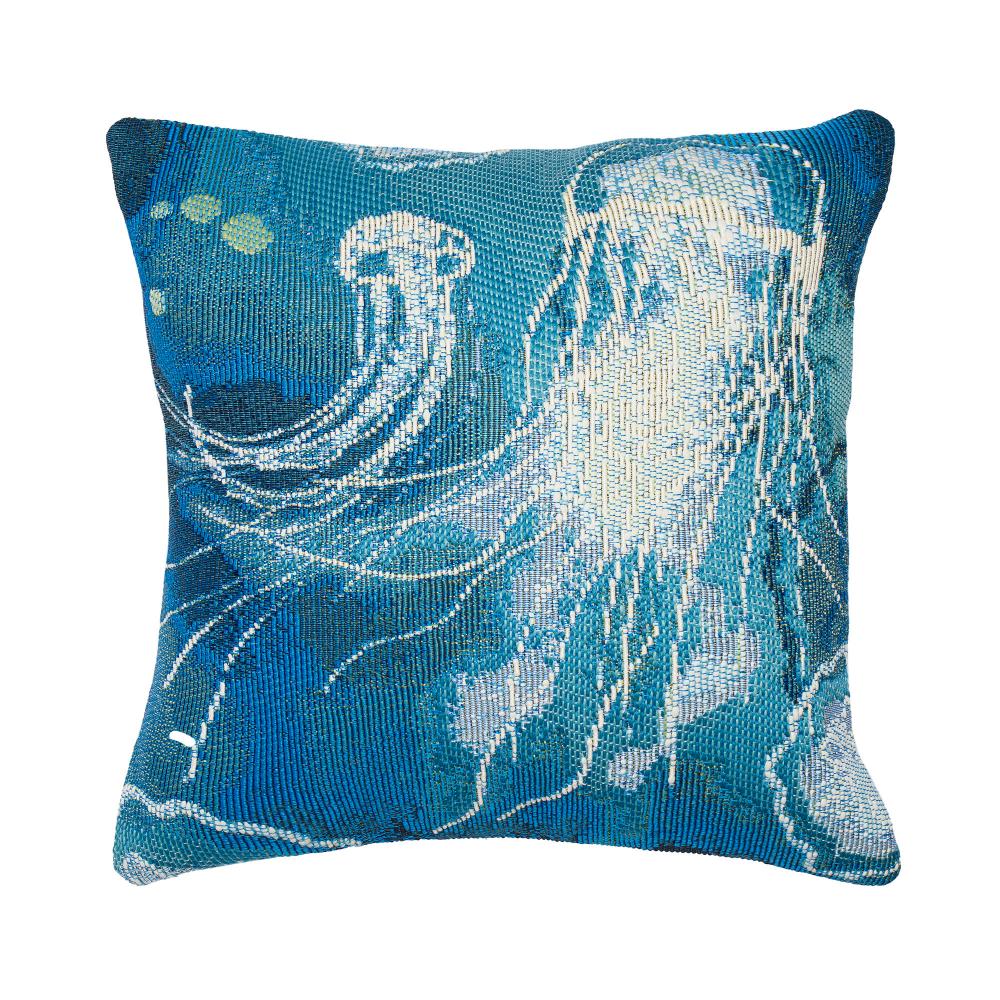 Liora Manne 8155/04 Marina Jelly Fish Indoor/Outdoor Pillow Bloom 18" x 18"