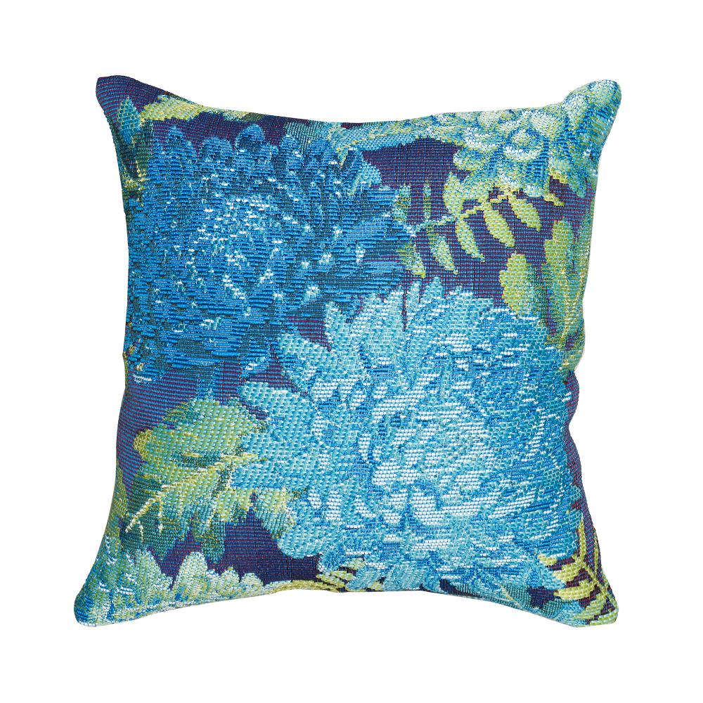 Liora Mann 8183/03 Marina Mums Indoor/Outdoor Pillow Blue 18" x 18"