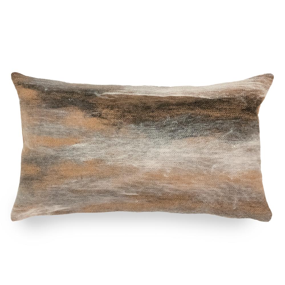 Liora Manne 7SA1S416212 Visions I 4162/12 Vista Indoor/Outdoor Taupe 12"x20" Pillow