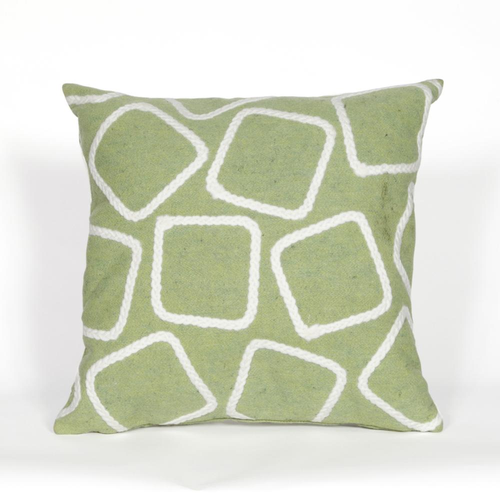 Liora Manne 7SA1S408716 VISIONS I SQUARES LIME Pillow