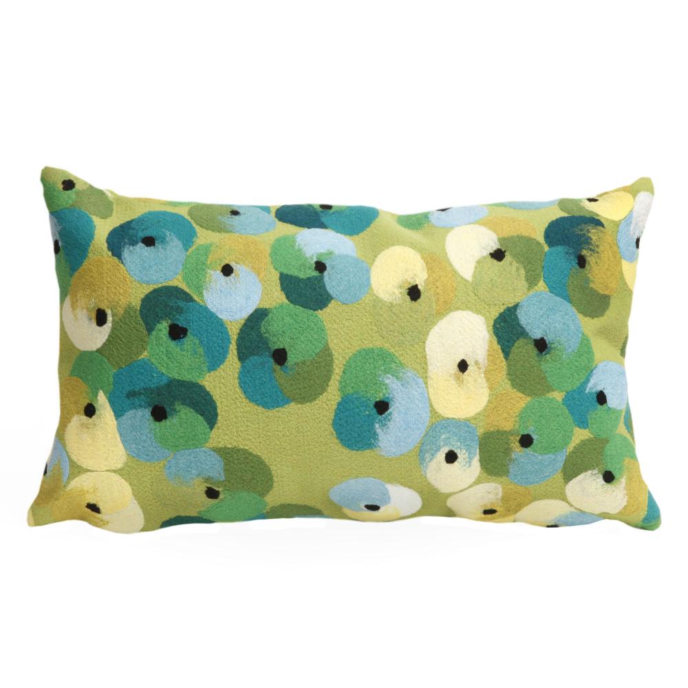 Liora Manne 7SB1S413806 VISIONS II PANSY LIME Pillow