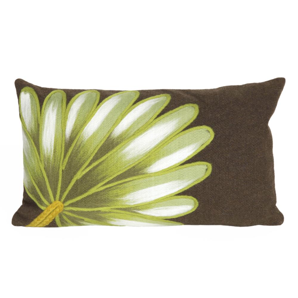 Liora Manne 7SB1S416819 VISIONS II PALM FAN CHOCOLATE Pillow
