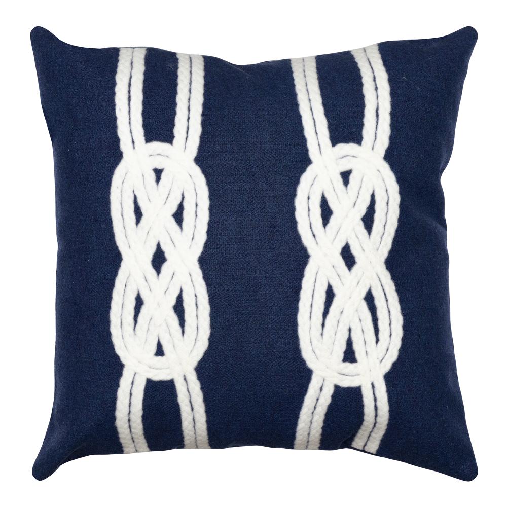 Liora Manne 7SB2S414233 VISIONS II DOUBLE KNOT NAVY Pillow