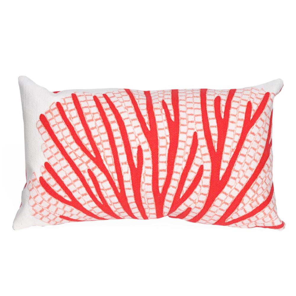 Liora Manne 7SC1S418517 VISIONS III CORAL FAN CORAL Pillow