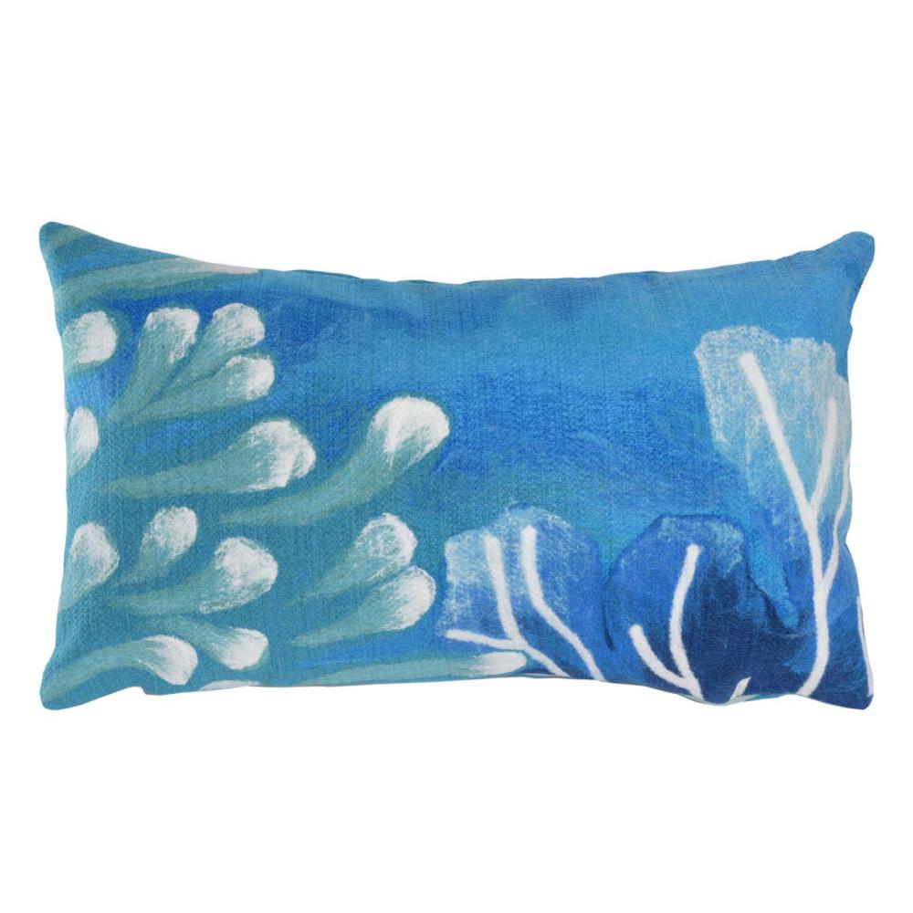 Liora Manne 4212/03  Visions III Reef Indoor/Outdoor Pillow Blue 12"X20"
