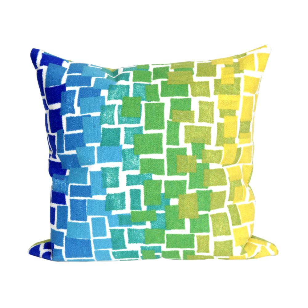 Liora Manne 4159/06 Visions III Ombre Tile Indoor/Outdoor Pillow Cool 20" x 20"