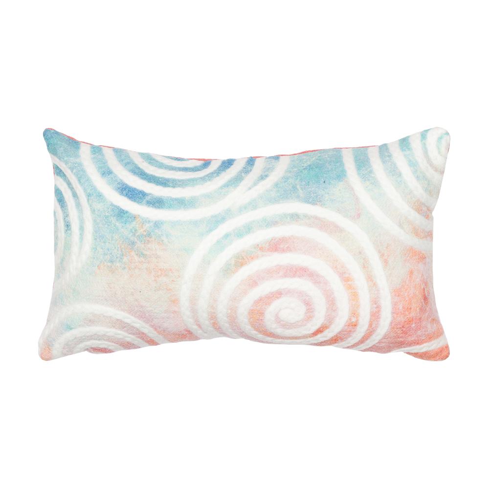Liora Manne 5055/44 Visions IV Curl Indoor/Outdoor Pillow Pastel 12" x 20"