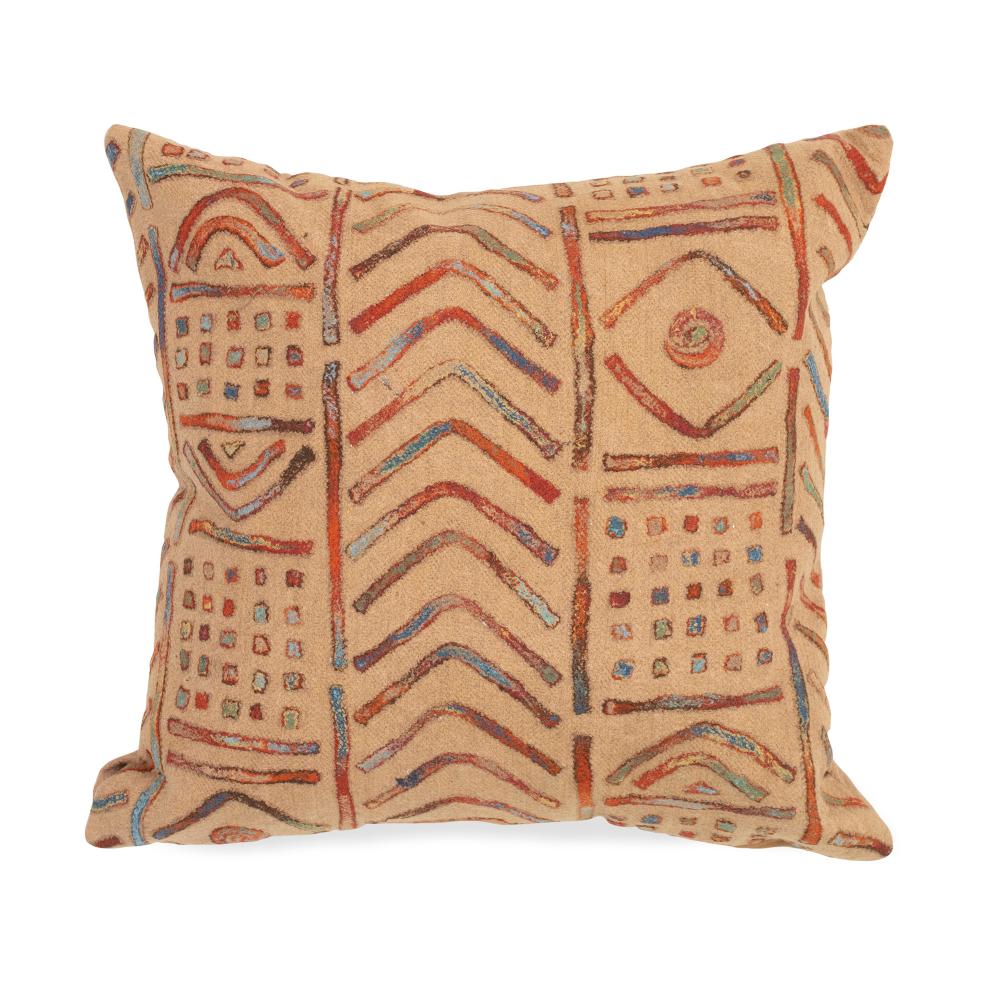 Liora Manne 4219/44 Visions IV Bambara Indoor/Outdoor Pillow Multi 20" x 20"